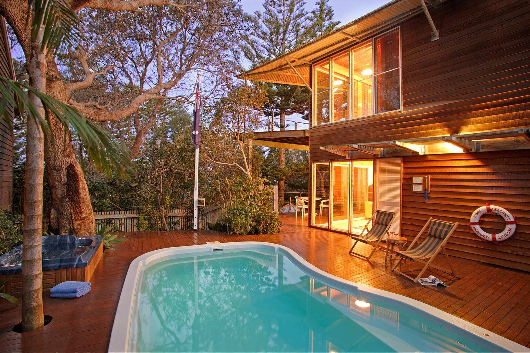 Pool in the evening